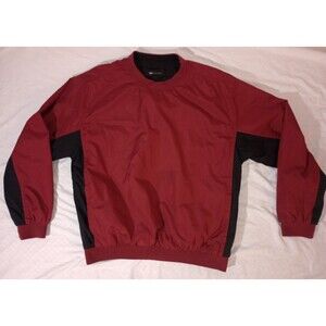 Wedge Style Vintage Reversible Golf Windbreaker/Pullover Men Large? Red, Black